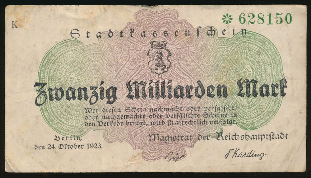 Берлин., 10000000000 марок (1923 г.)