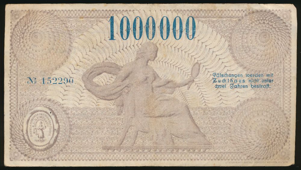 Циттау., 1000000 марок (1923 г.)