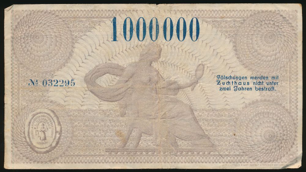 Циттау., 1000000 марок (1923 г.)