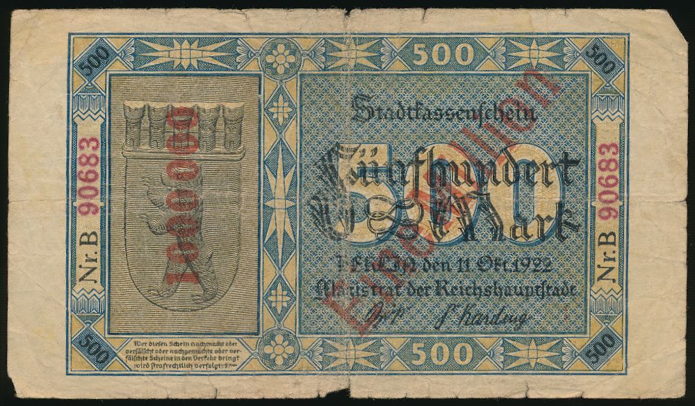 Берлин., 1000000 марок (1922 г.)