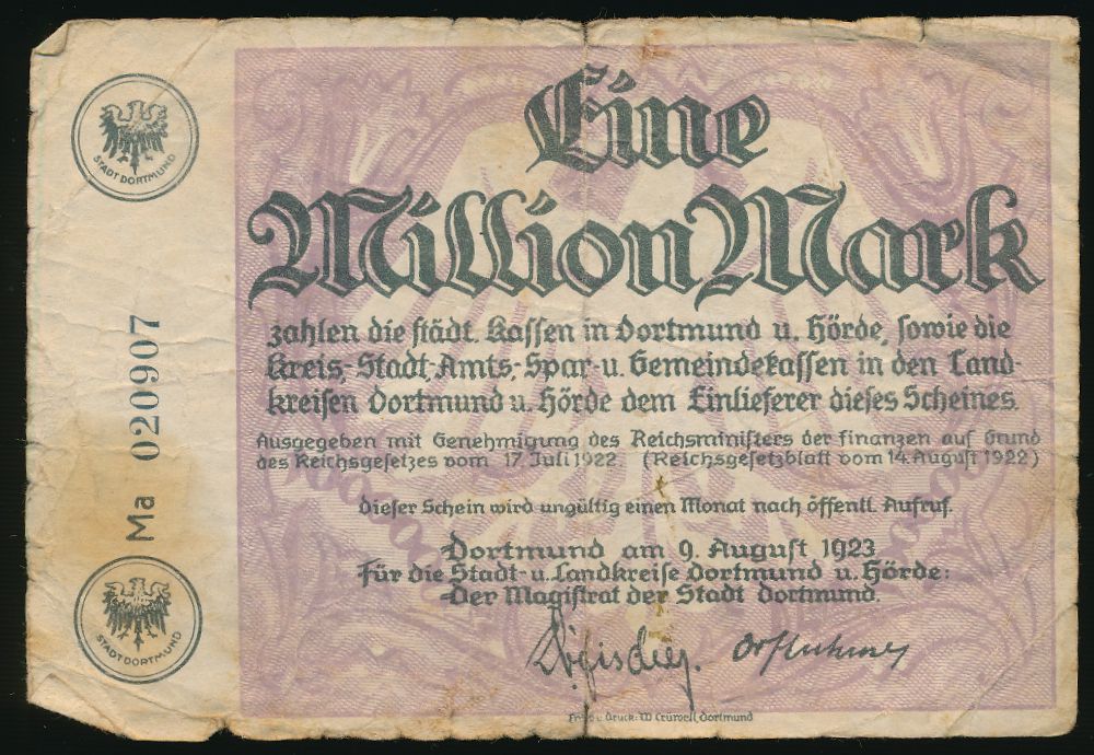 Дортмунд., 1000000 марок (1923 г.)