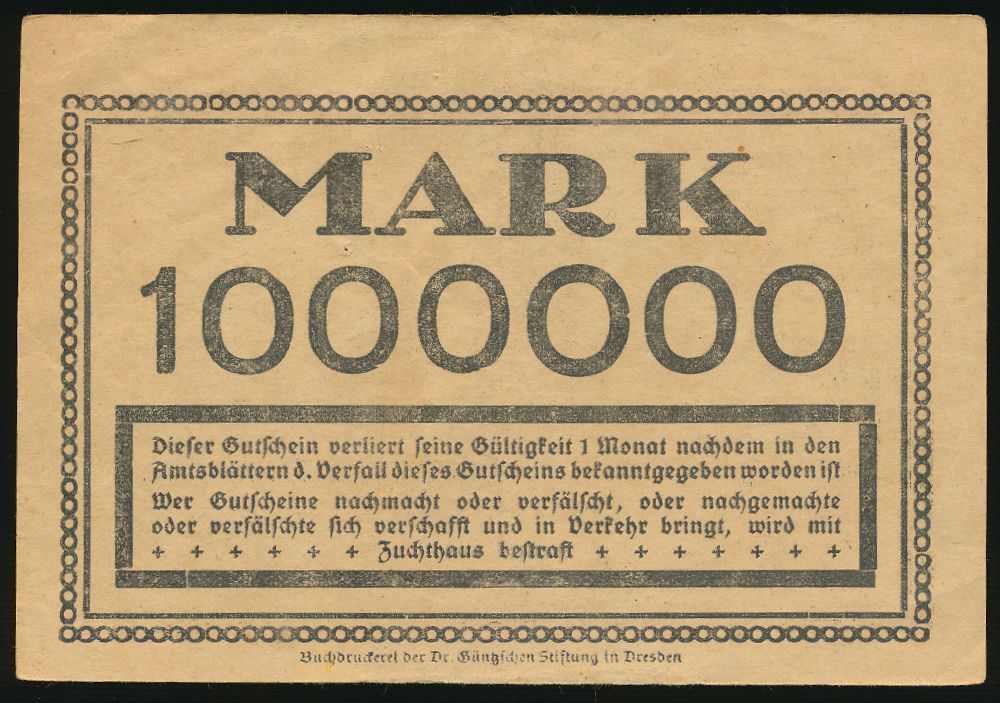 Дрезден., 1000000 марок (1923 г.)