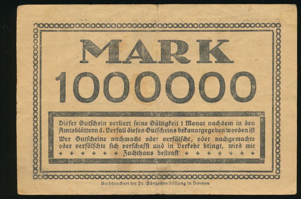 Дрезден., 1000000 марок (1923 г.)
