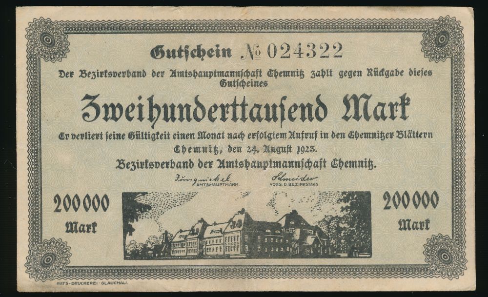 Хемниц., 200000 марок (1923 г.)