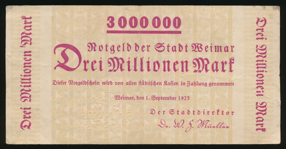 Веймар., 3000000 марок (1923 г.)