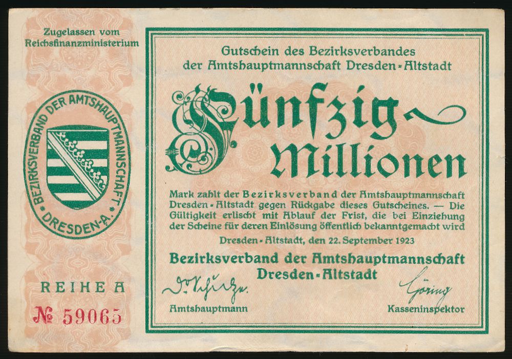 Дрезден., 50000000 марок (1923 г.)