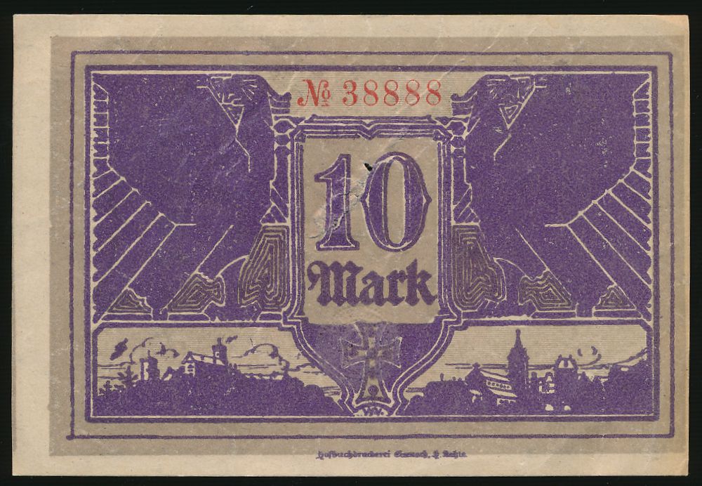 Айзенах., 10 марок (1918 г.)