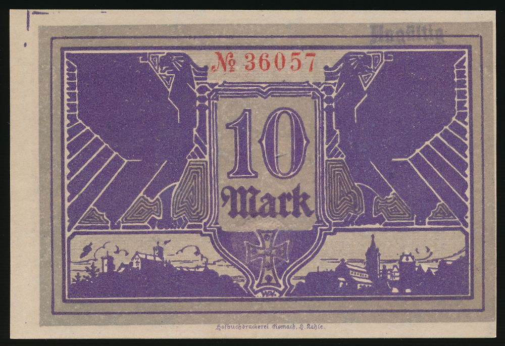 Айзенах., 10 марок (1918 г.)