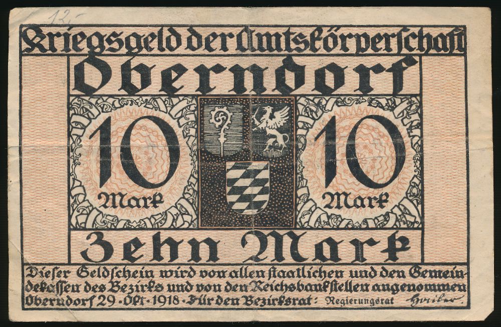 Оберндорф-ам-Неккар., 10 марок (1918 г.)