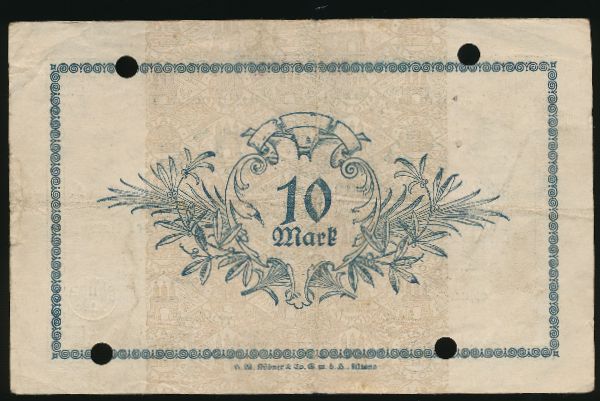 Альтона., 10 марок (1918 г.)