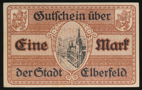 Эльберфельд., 1 марка (1918 г.)