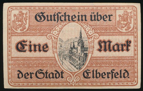 Эльберфельд., 1 марка (1918 г.)