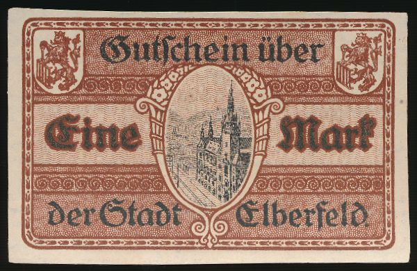 Эльберфельд., 1 марка (1918 г.)