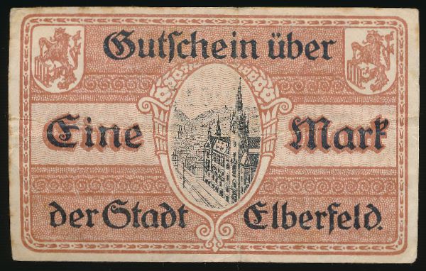 Эльберфельд., 1 марка (1918 г.)