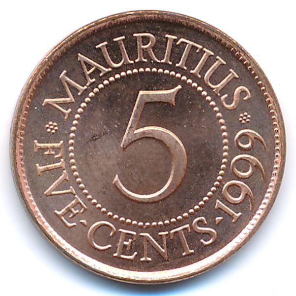Маврикий, 5 центов (1999 г.)