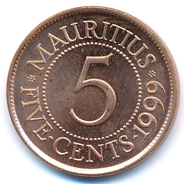 Маврикий, 5 центов (1999 г.)