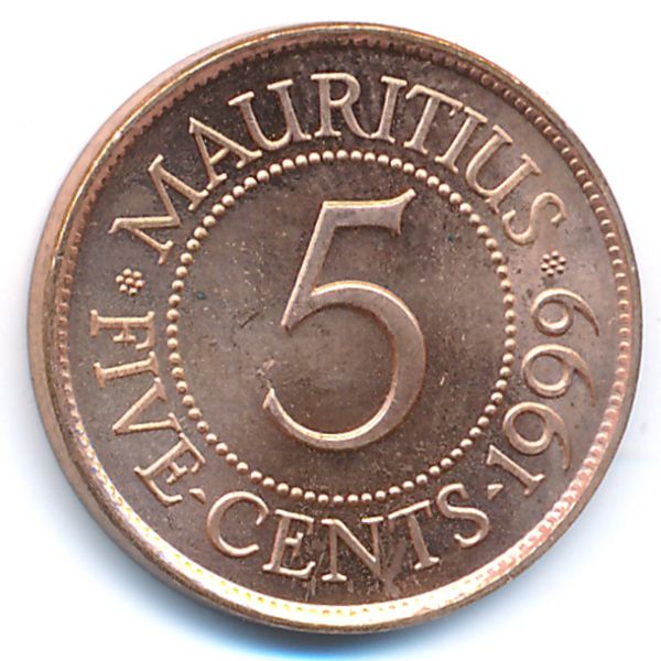 Маврикий, 5 центов (1999 г.)