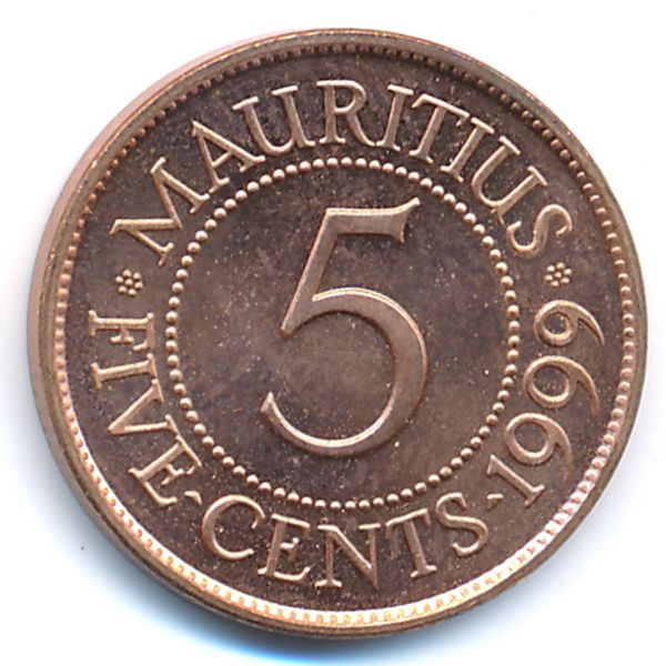 Маврикий, 5 центов (1999 г.)