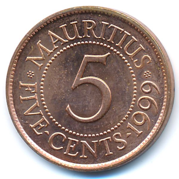 Маврикий, 5 центов (1999 г.)