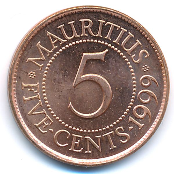 Маврикий, 5 центов (1999 г.)