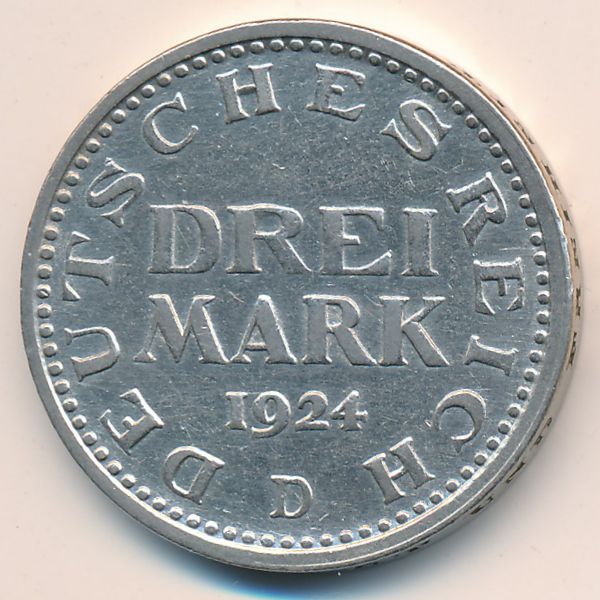 Веймарская республика, 3 марки (1924 г.)