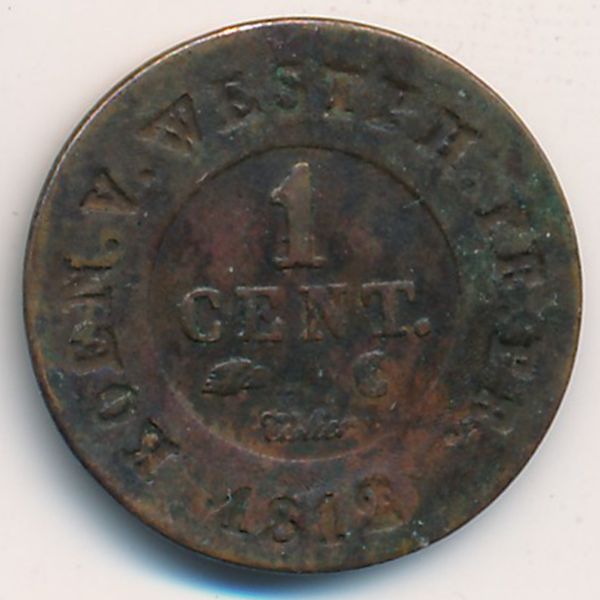 Вестфалия, 1 сентим (1812 г.)