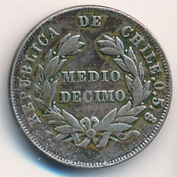 Чили, 1/2 десимо (1893 г.)