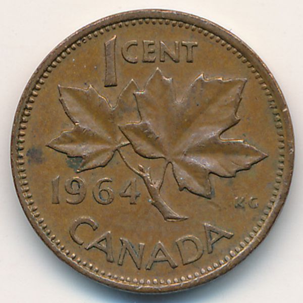 Канада, 1 цент (1964 г.)