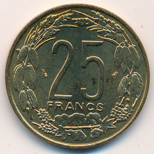 Центральная Африка, 25 франков (1996 г.)