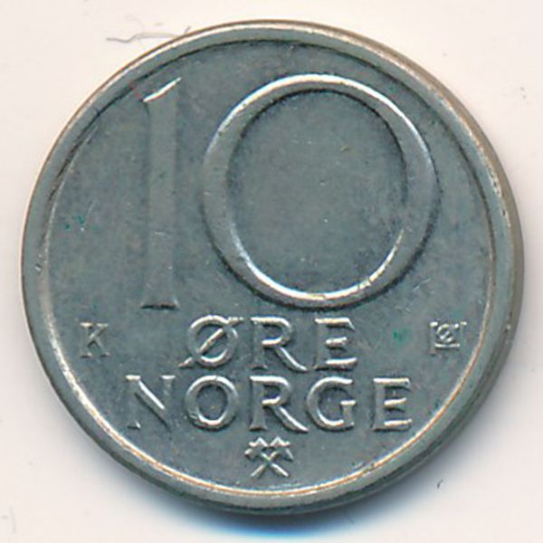 Норвегия, 10 эре (1982 г.)