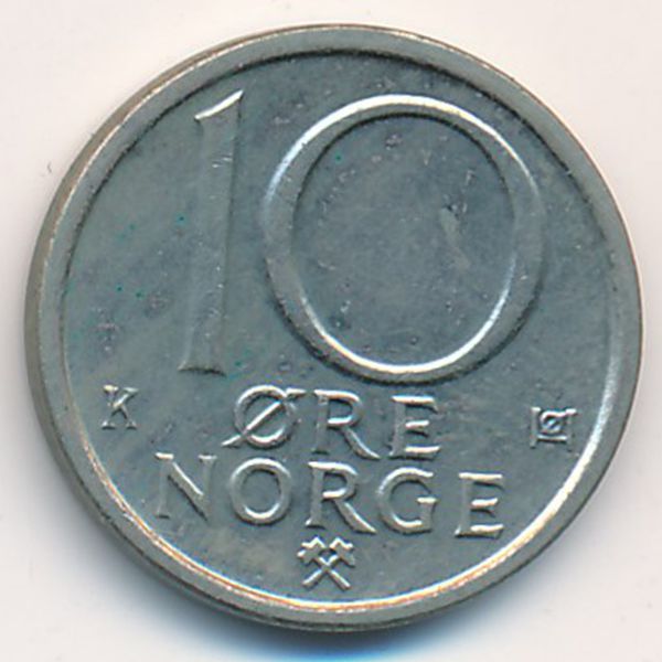 Норвегия, 10 эре (1985 г.)
