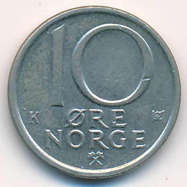 Норвегия, 10 эре (1988 г.)