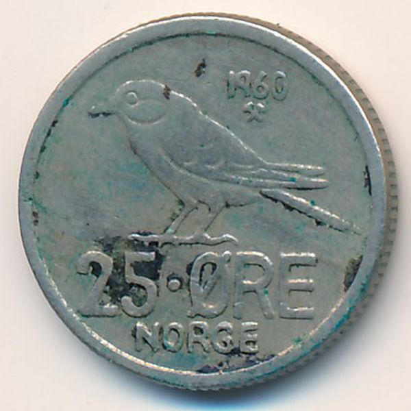 Норвегия, 25 эре (1960 г.)