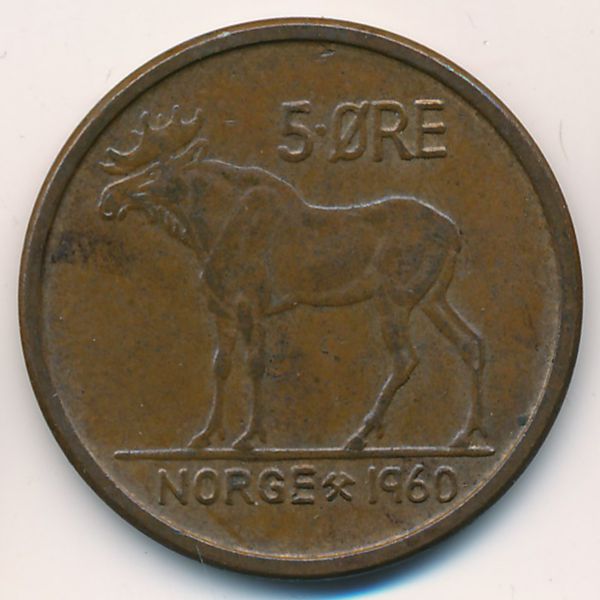 Норвегия, 5 эре (1960 г.)