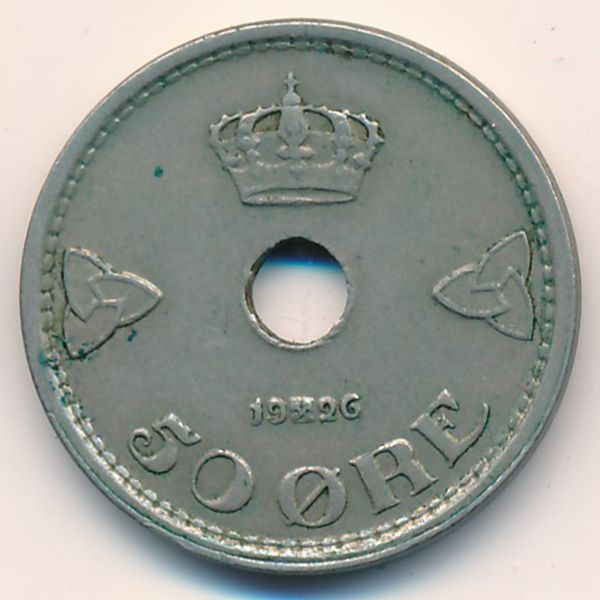 Норвегия, 50 эре (1926 г.)