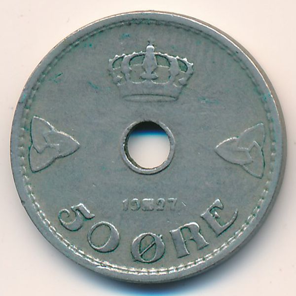 Норвегия, 50 эре (1927 г.)