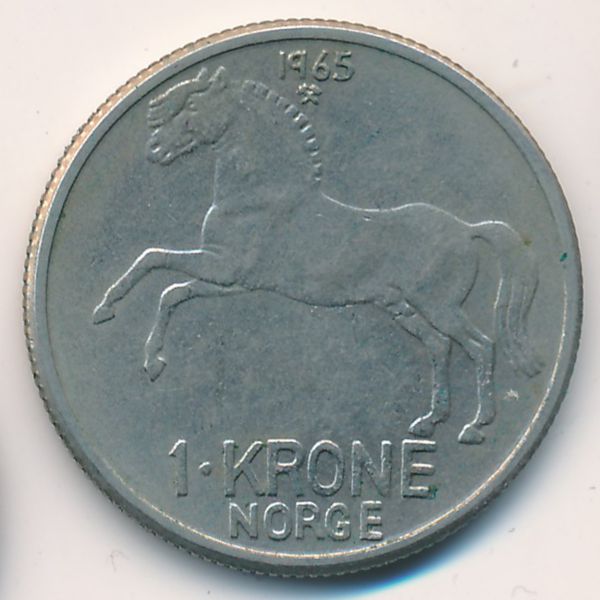 Норвегия, 1 крона (1965 г.)