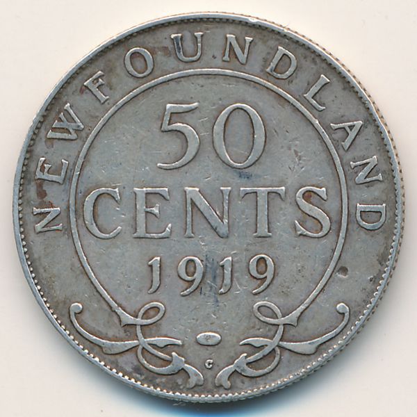 Ньюфаундленд, 50 центов (1919 г.)