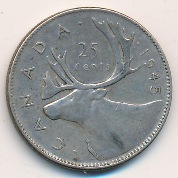 Канада, 25 центов (1945 г.)