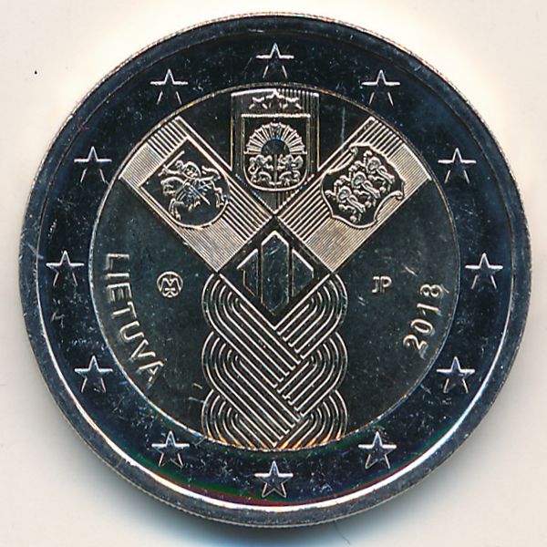 Литва, 2 евро (2018 г.)