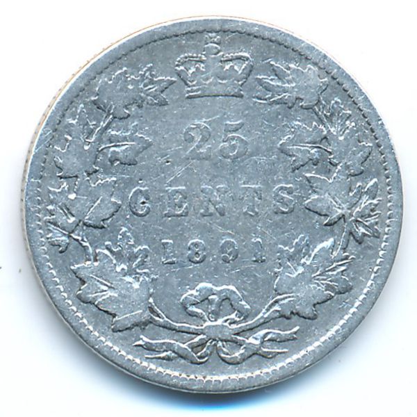 Канада, 25 центов (1891 г.)