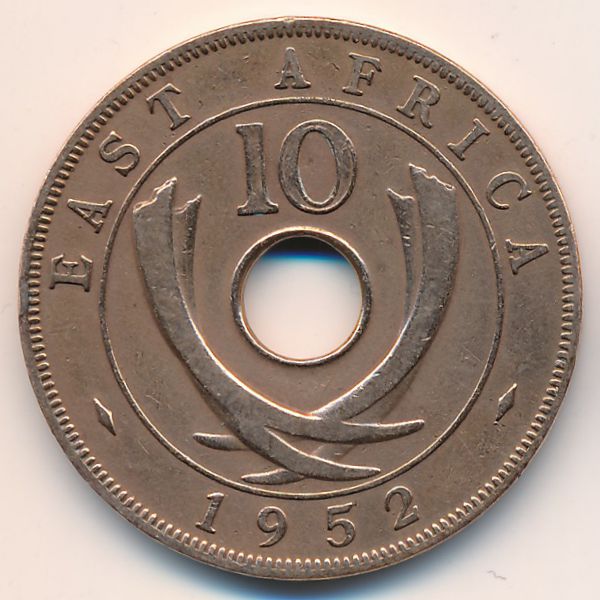 Восточная Африка, 10 центов (1952 г.)