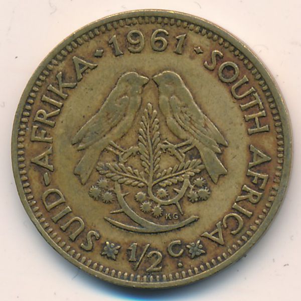 ЮАР, 1/2 цента (1961 г.)