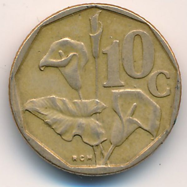 ЮАР, 10 центов (1990 г.)