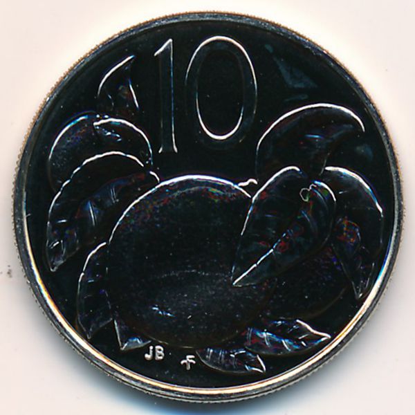 Острова Кука, 10 центов (1975 г.)