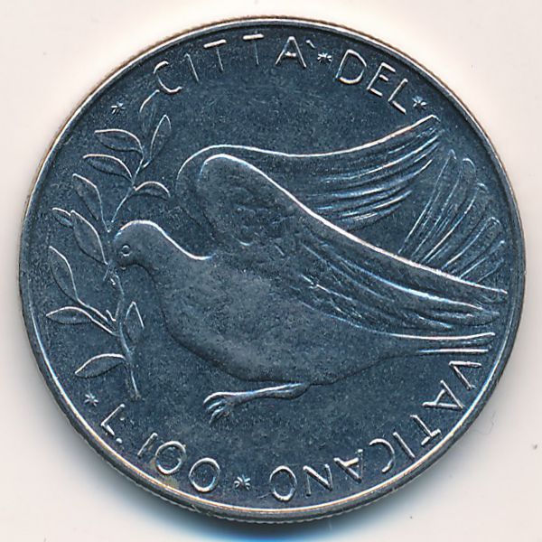 Ватикан, 100 лир (1977 г.)