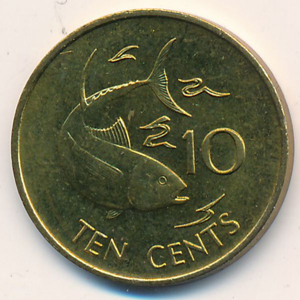 Сейшелы, 10 центов (1982 г.)