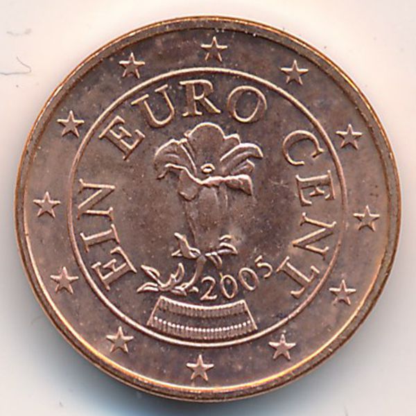 Австрия, 1 евроцент (2005 г.)