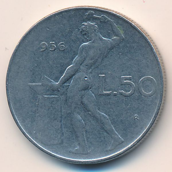 Италия, 50 лир (1956 г.)