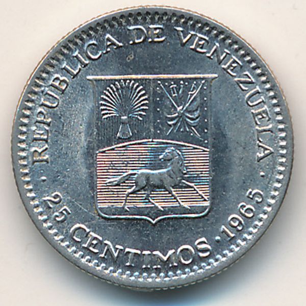 Венесуэла, 25 сентимо (1965 г.)